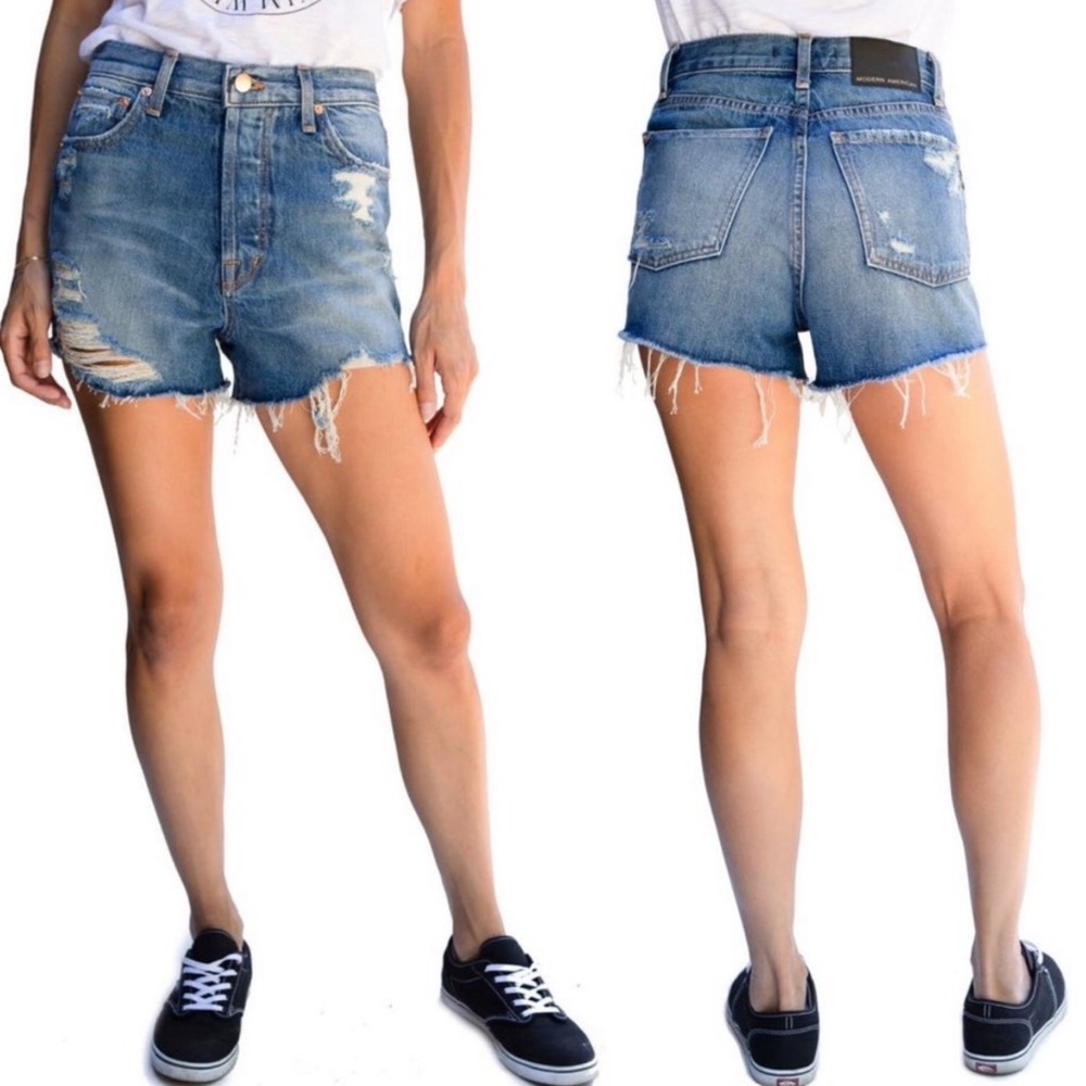 Nwt Modern American East Side Shorts Chesapeake Blue Size 29 Nordstrom High Rise